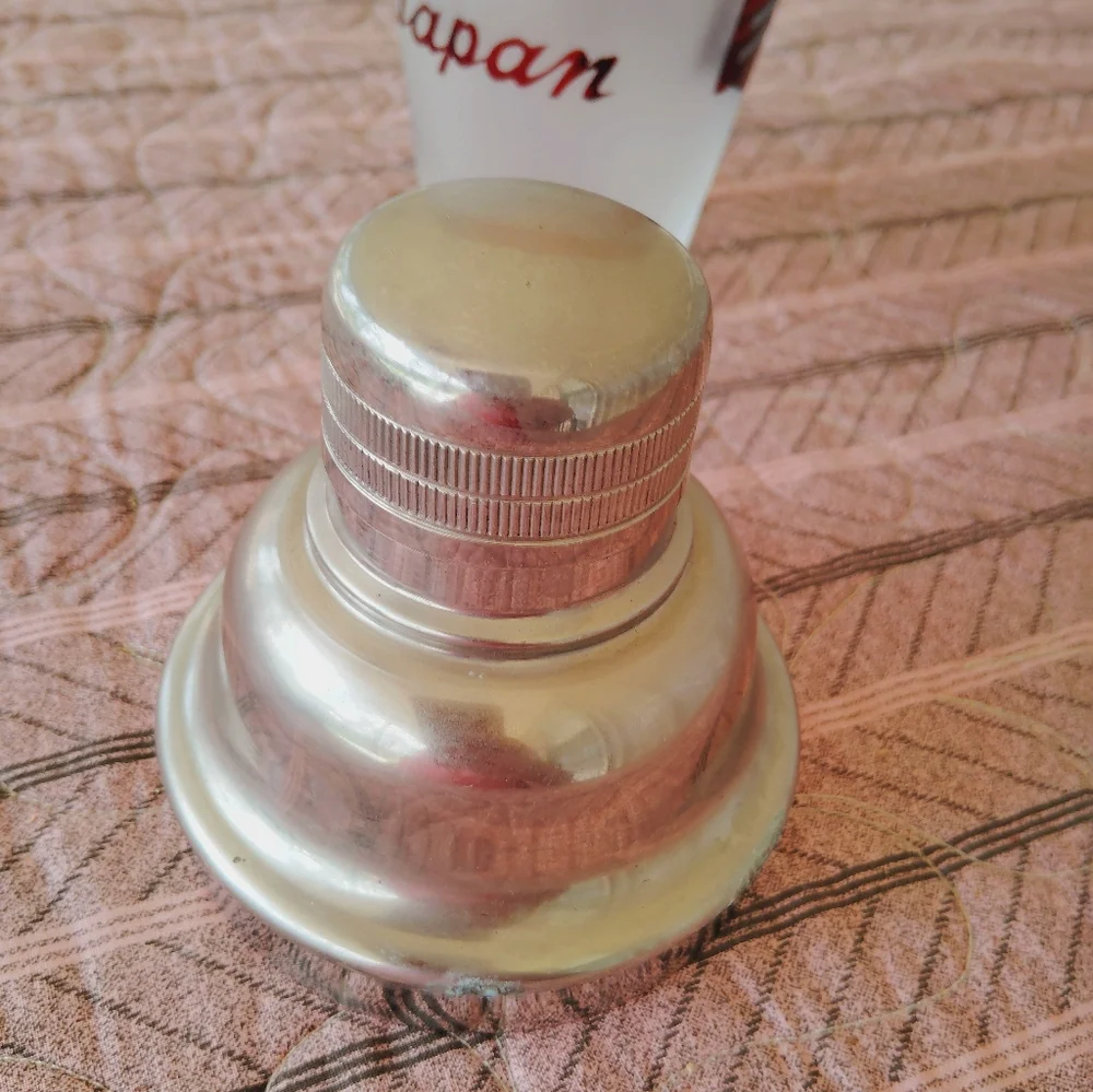 Vintage MCM Noritake Frosted Ruby Red Cocktail Shaker Barware Japan Asian Bar